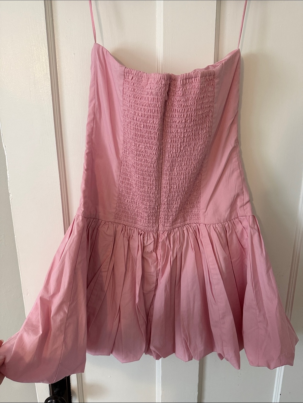 Abercrombie & Fitch Pink Strapless bubble Mini Dress - Picture 7 of 9